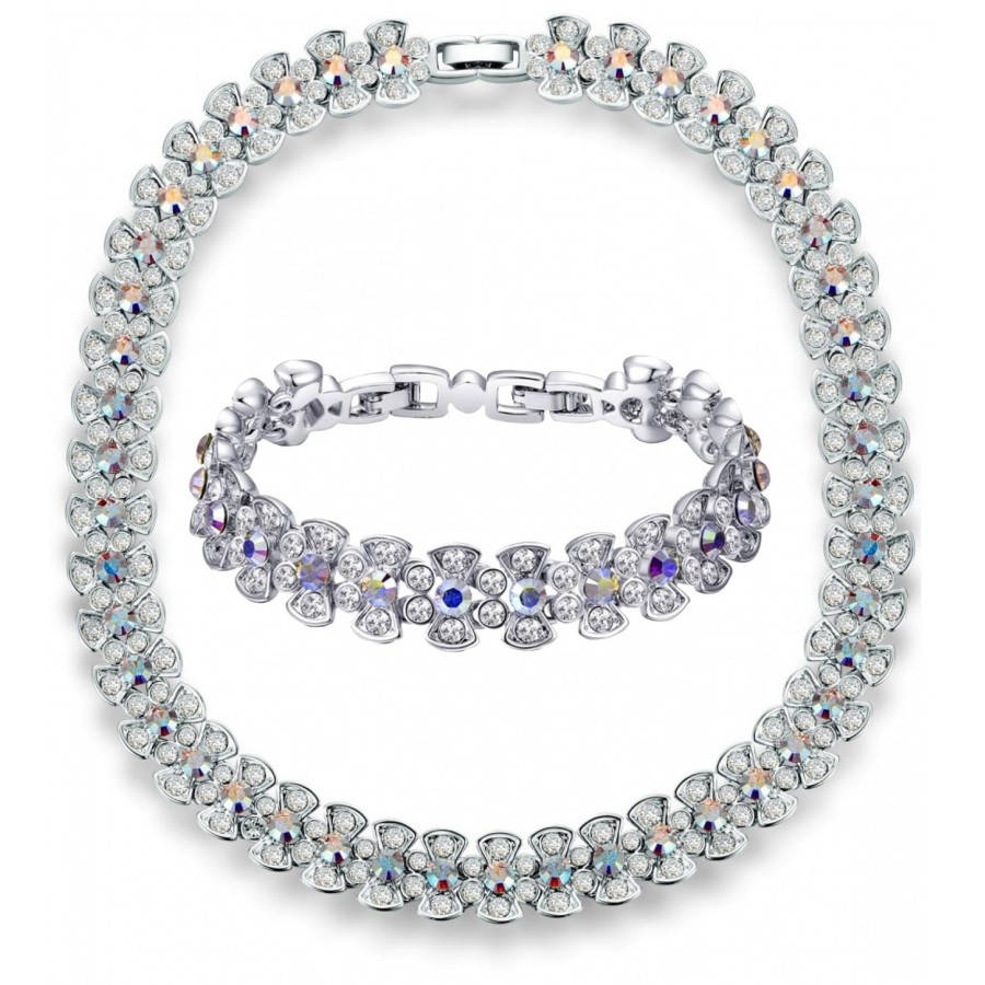 Monemel Colourless Swarovski Necklace - Mother s Day - Monemel